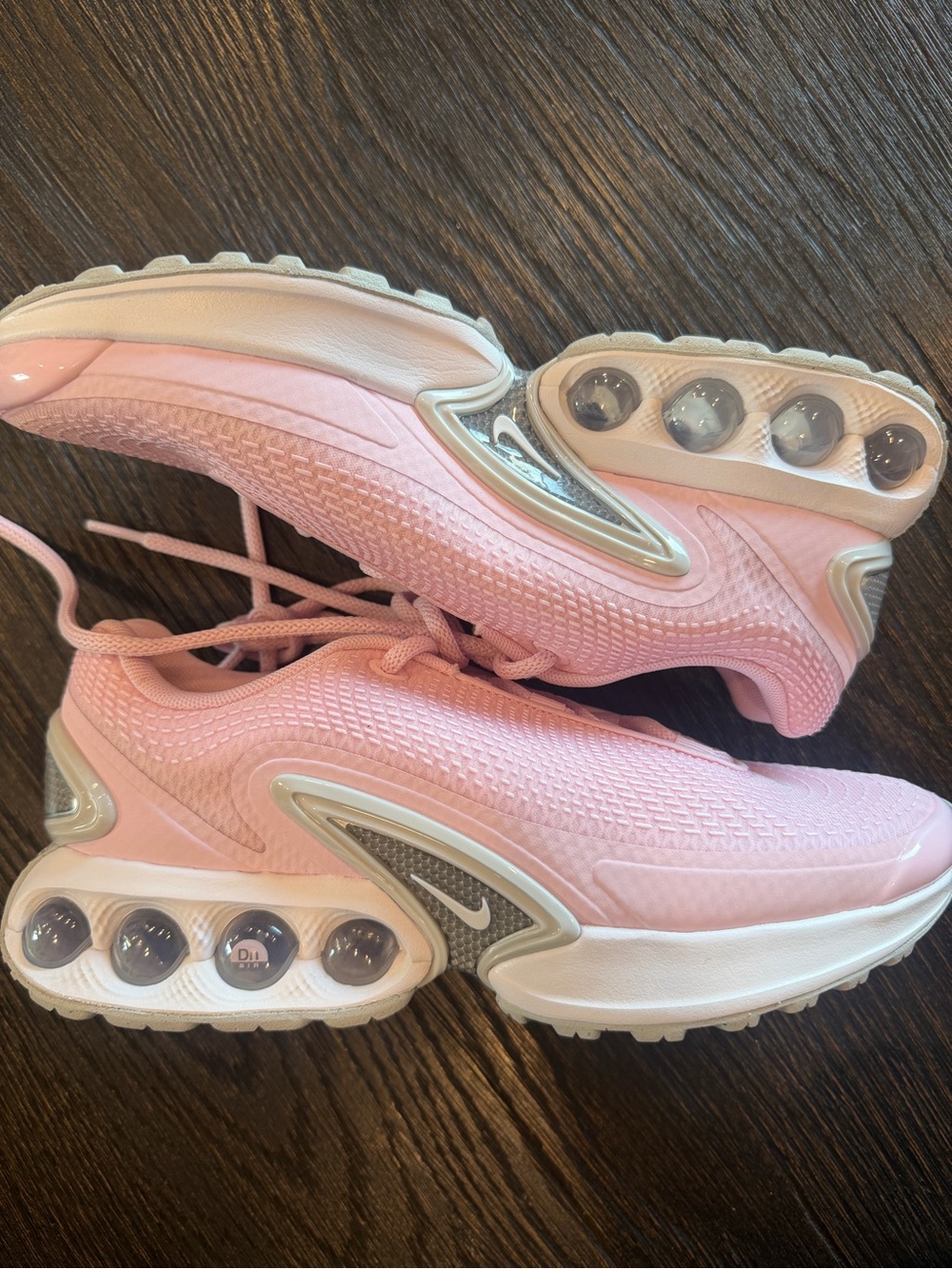 (WMNS) Nike Air Max Dn SE 'Pink Foam Silver White' size 8